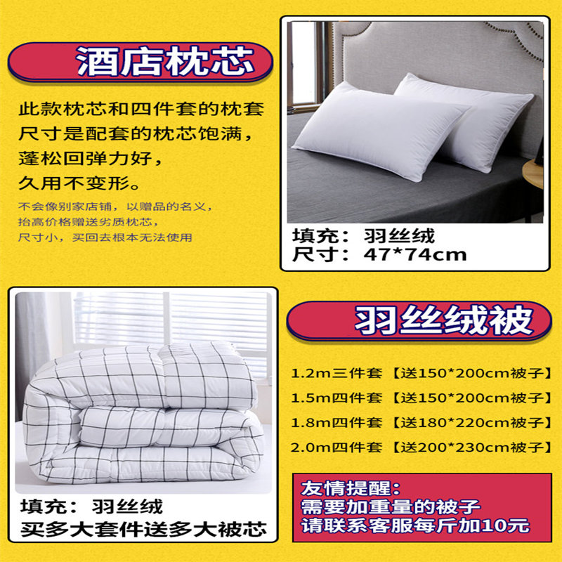 韩国泡泡纱四件套带被芯枕芯套装床上用品公主风床单款被子三件套