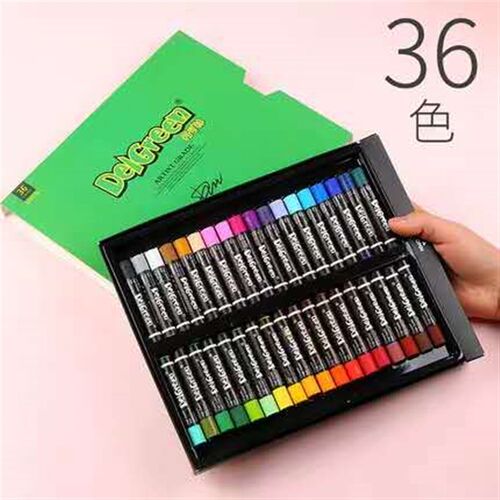 丹可林超软油画棒36色 可水洗儿童安全蜡笔 三代治愈系盒装 SOFT-