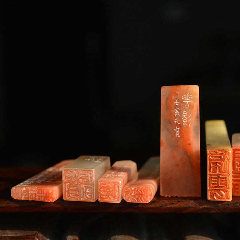袖珍微闲章一图一物成品篆刻印章硬笔工笔小楷寿山石起首章压角章