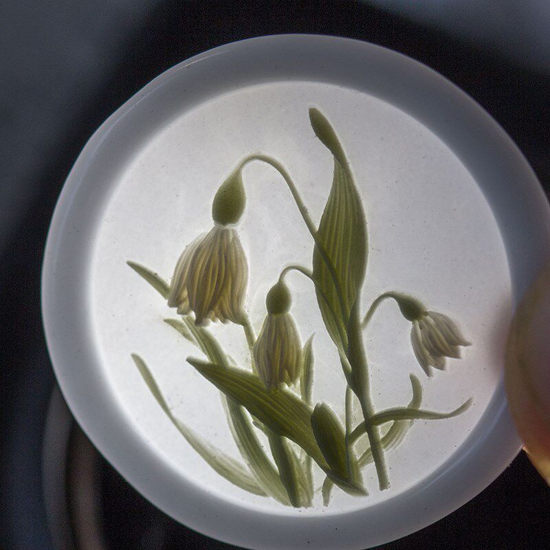 墨下【雪滴花】植物激光浮雕火漆印章 蜡粒手柄套装礼盒信封封口