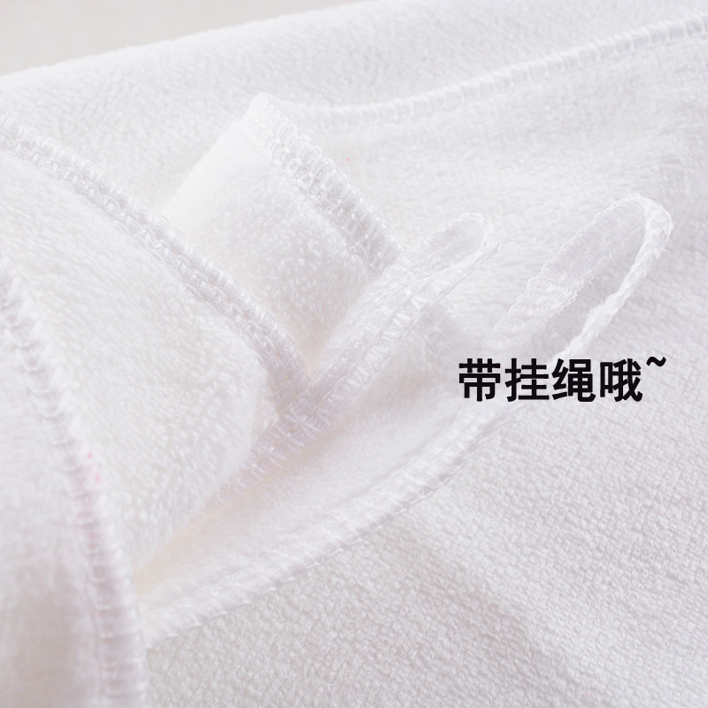 5条超细纤维小方巾挂绳擦手巾厨房吸油吸水挂巾保洁毛巾清洁抹布