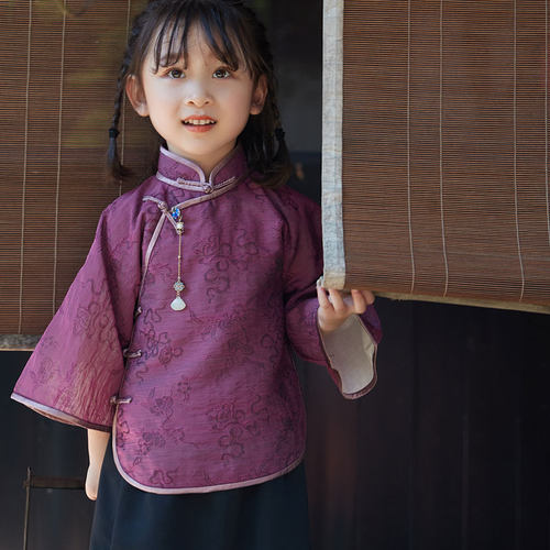 儿童旗袍秋款女春秋夏季中国风民国风民国装女童夏汉服古装