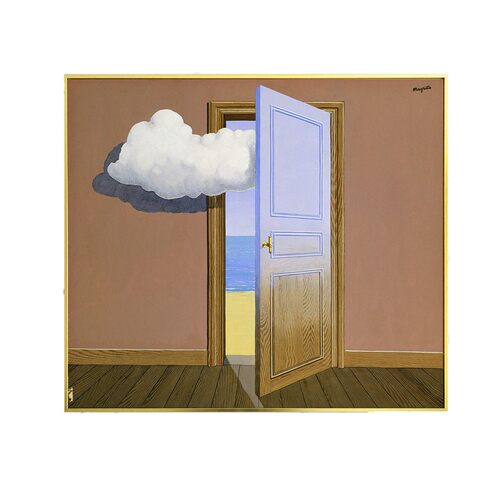 画装饰挂画马格利特Magritte小众画 比利时艺术家超现实主义画