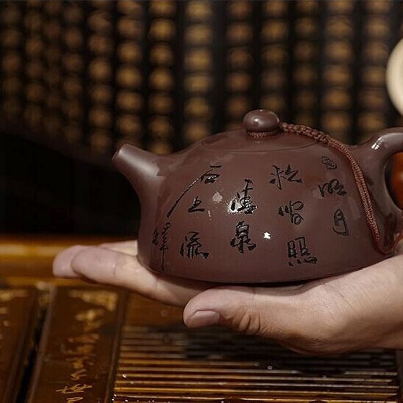 宜兴名家紫砂壶纯全手工茶壶单人功夫茶具套装家用240cc半月壶