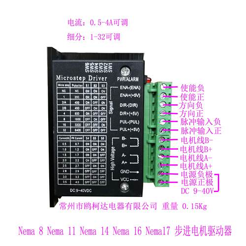 TB6600238/5/39/42/步进电机TB6600 D驱动器 32细 4A D分C:9- 40V