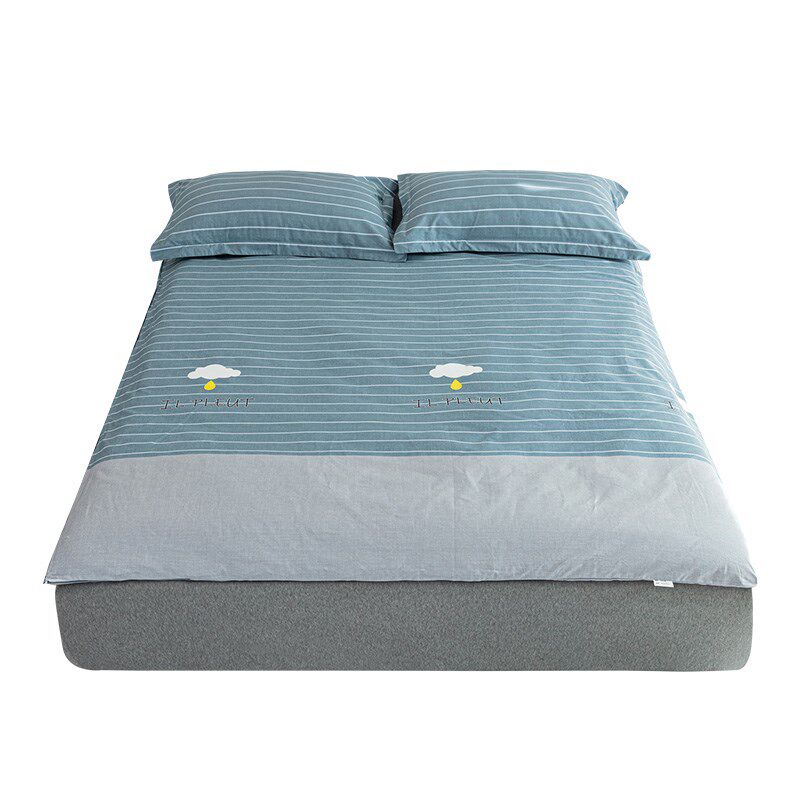 全棉床垫罩纯棉褥子套学生宿舍全包拉链可拆卸90x200cm床垫被套
