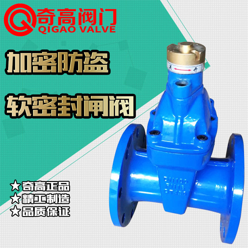 加密防盗软密封闸阀 FDZ45X-16 带锁法兰阀门DN50 65 80 100
