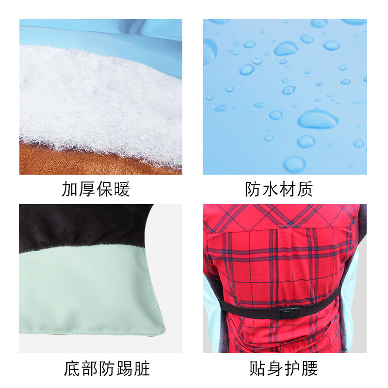 电动摩托车挡风被冬季保暖加厚加绒电瓶车连体PU皮防风防水挡风罩