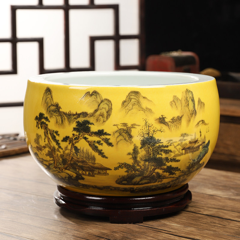 精品陶瓷花盆多肉植物中国风大盆景园艺盆栽青花加厚种吊兰绿萝盆