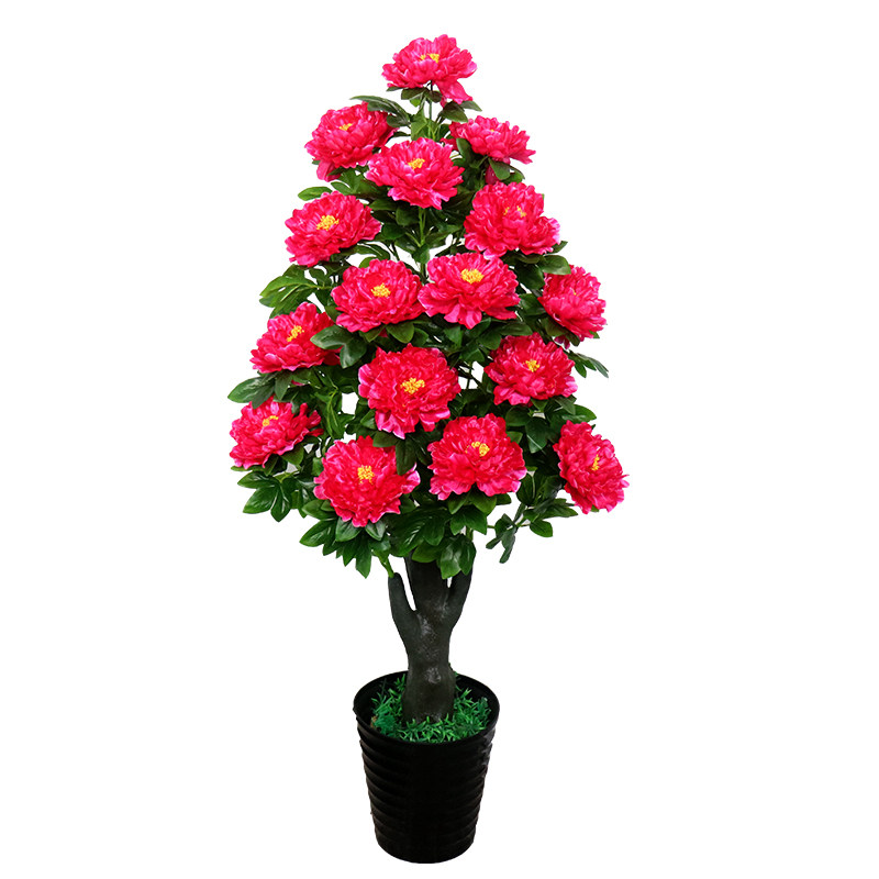 假树牡丹树仿真植物盆栽富贵花室内客厅大型落地植物塑料花装饰花