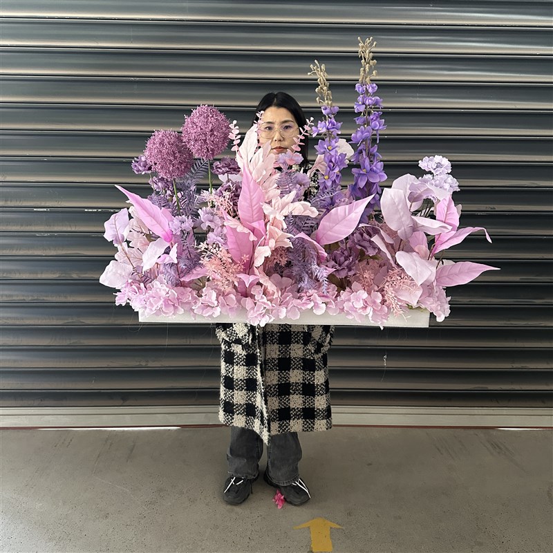 婚庆地排花森系花排芦荀草挂花仿真花路引花婚礼堂装饰背景插花