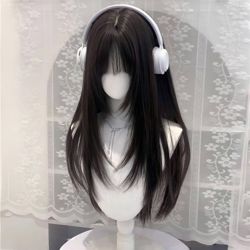 【洋娃娃】假发女高层次二次元日常Lolita黑长直仿真发日常全头套