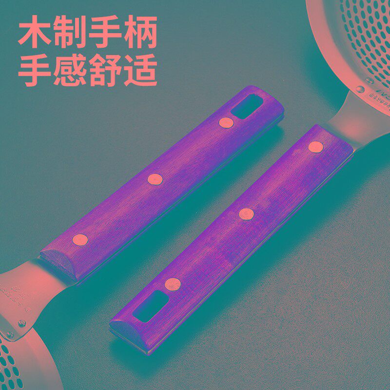 不锈钢捞勺网汤桶漏勺加大加深带柄过滤网渣勺厨房汤勺商用