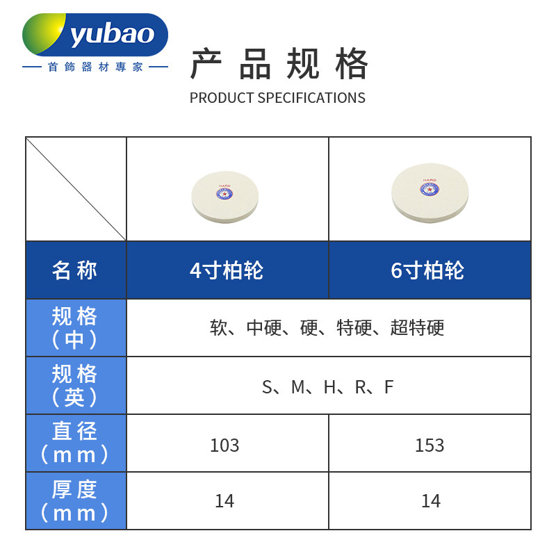 4寸6寸超特硬首饰钟表抛光柏轮高密度羊毛轮角度菱角镜面打磨工具