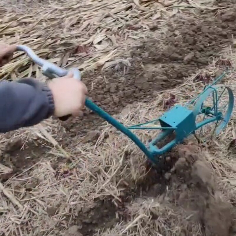 耕地机小型多功能开沟机农用耕田打田挖地手动家用人力犁地翻土机