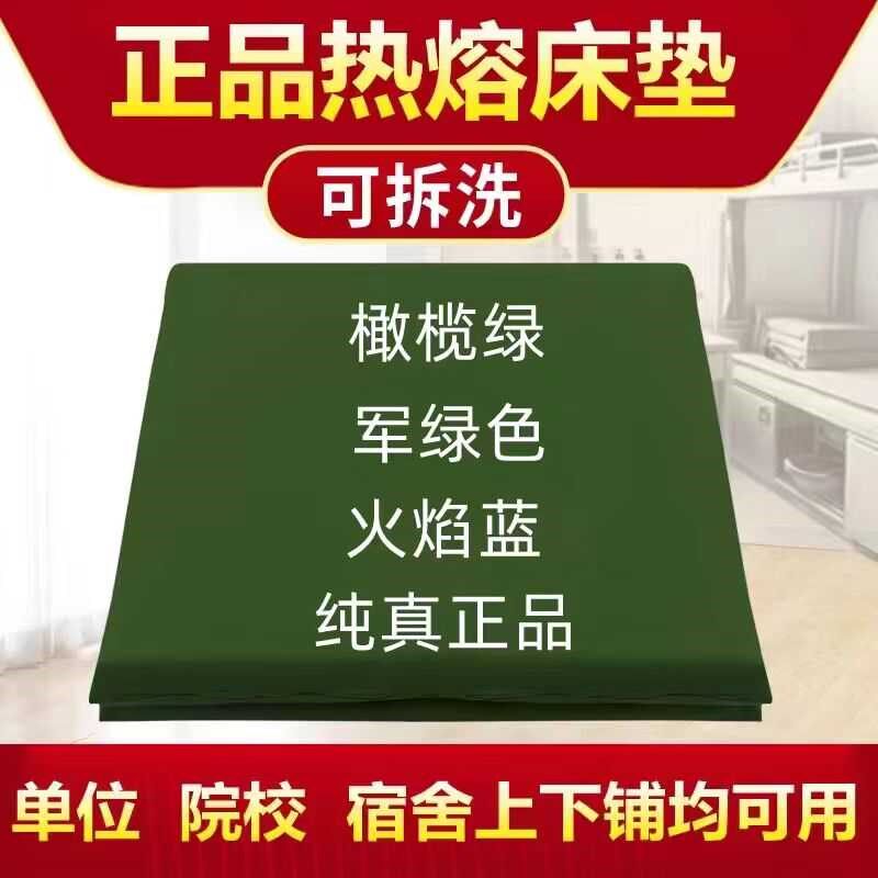 正品军绿色垫子热熔棉防潮垫0.9米学生宿舍单人军训01床垫白褥子