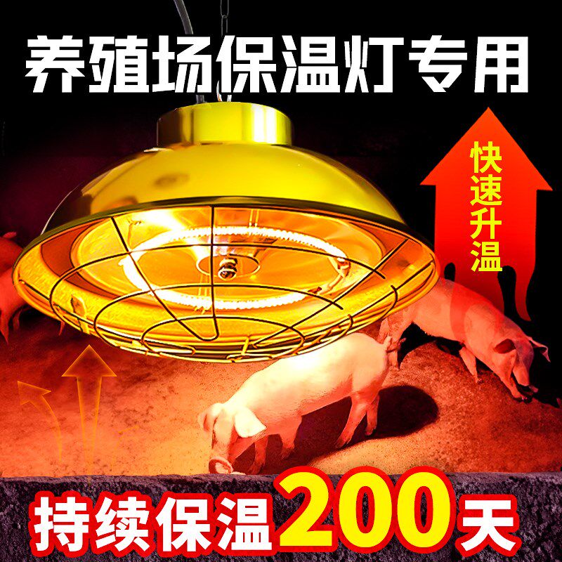 保温灯养殖场专用卤素猪仔仔猪灯罩小猪暖灯取暖灯保温猪场加热灯