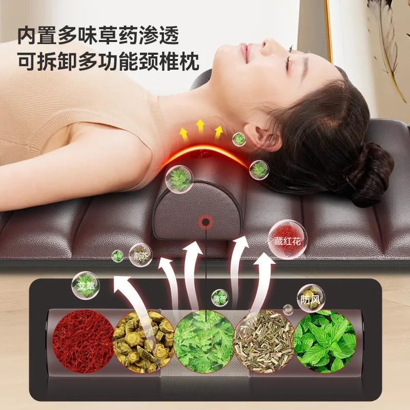 欧美日韩颈椎按摩器全身多功能按摩垫家用躺椅电动腰揉捏按摩床垫
