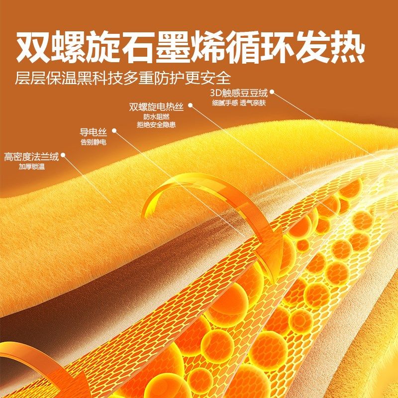 电热暖身毯家用小型电热盖毯办公室发热披肩加热盖腿可水洗电热毯