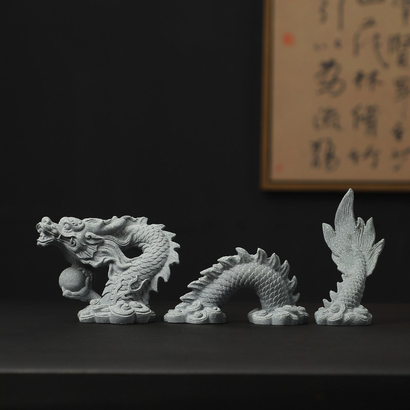 创意祥龙摆件微景观造景水陆缸装饰品鱼缸造景小摆件桌面摆设品