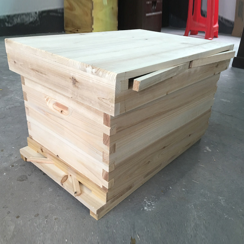 标准七框中蜂蜂箱不煮蜡蜂箱烘干杉木蜂箱双面抛光养蜂工具用品