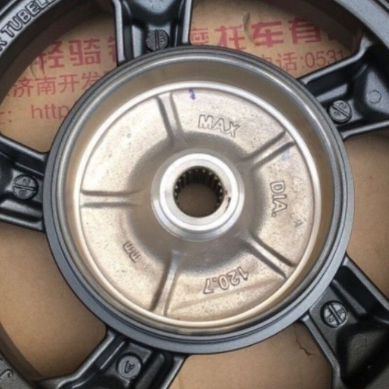 适用轻骑铃木踏板摩托车配件UY125轮圈黑色后轮毂后圈原厂uy轮毂