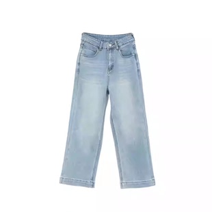 3.26 王福贵定制～复古高腰休闲小个子直腿牛仔裤 爱豆牛仔裤