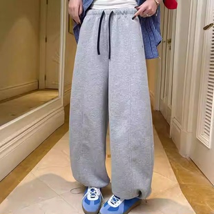 宽松休闲弯刀裤 王福贵定制～韩版 3.26 贝壳休闲裤