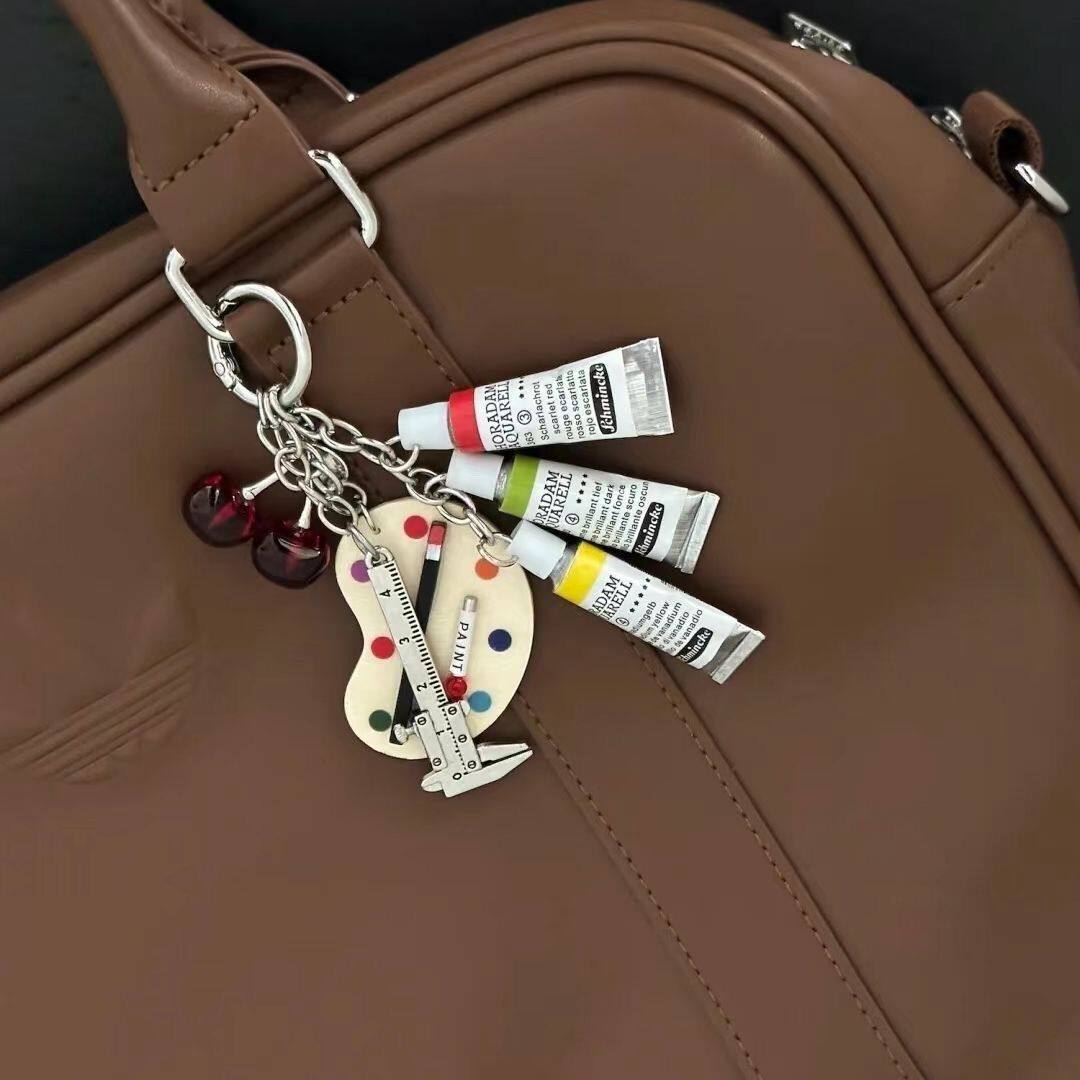 剧本杀温床菲伊希亚伴手礼手作彩色颜料盘包包挂件手机钥匙扣挂链