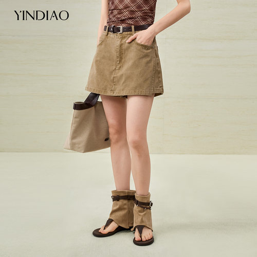 YINDIAO引调大地穿搭拼接短裤裙