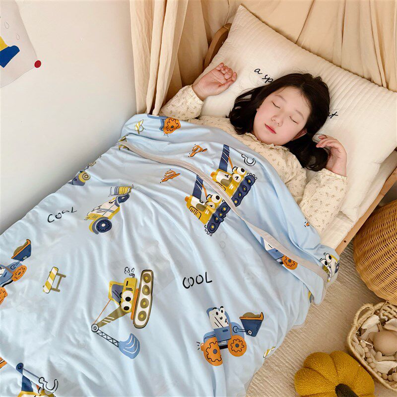宝宝A类冰丝毯儿童夏季凉感薄毯子针织小盖毯幼儿园午睡毯沙发毯