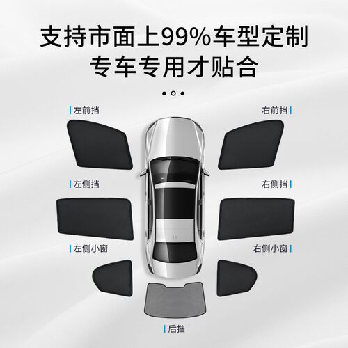汽车侧窗遮阳挡适用 蔚来es6 es8 ec6 et5防晒隔热车窗遮阳帘改装