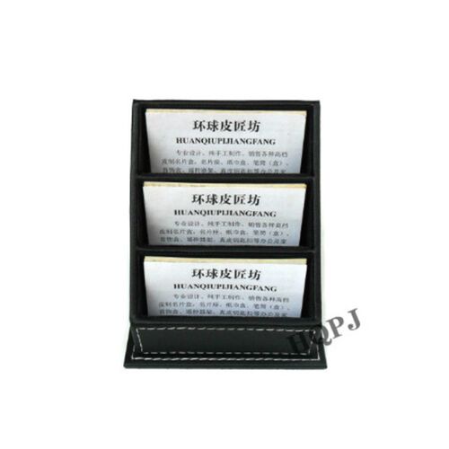 皮革创意办公桌面前台名片盒名片架名片座卡片盒皮质收纳商务定做
