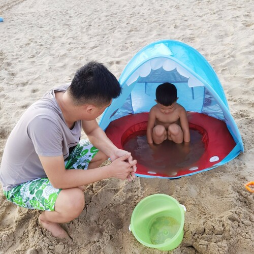 儿童宝宝海边玩沙小孩男孩女孩海滩挖沙男童女童幼儿玩水沙滩帐篷