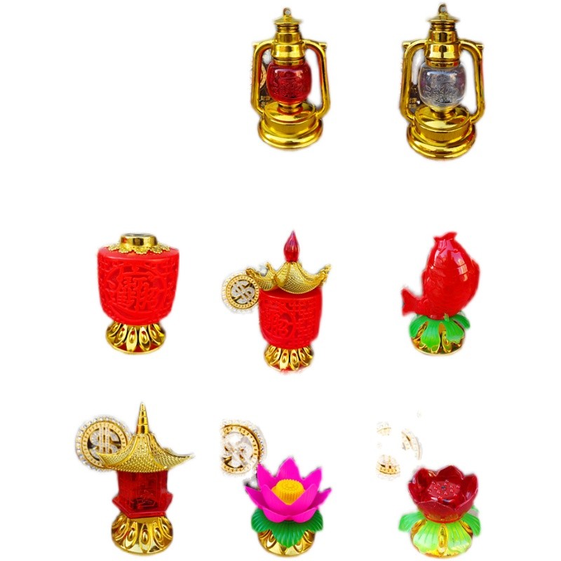 小灯笼十五上坟春节祭祀祖先红灯笼电子蜡烛小红灯笼成箱发货包邮
