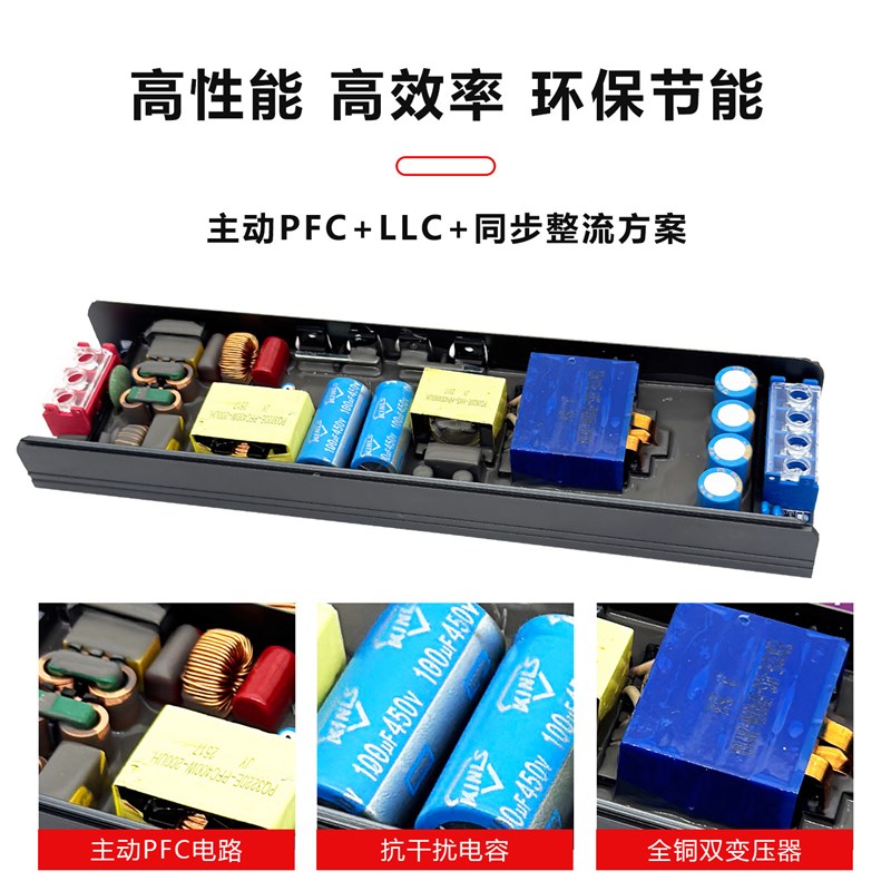 3C认证主动PFC开关电源AC110至240V转DC12V24V线形灯带工控变压器