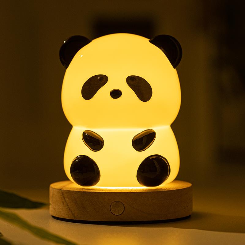 夜光小摆件陶瓷小夜灯卧室睡眠灯婴儿护眼氛围床头小台灯礼盒套装