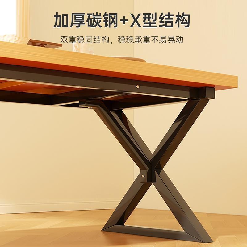 餐桌小户型吃饭桌子实木色简约出租房北欧饭店商用餐桌椅组合拉车