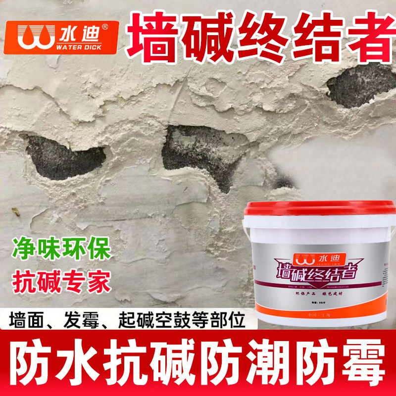墙面反碱处理内墙防水防霉涂料墙壁起碱克星除碱剂白补墙膏抗碱王