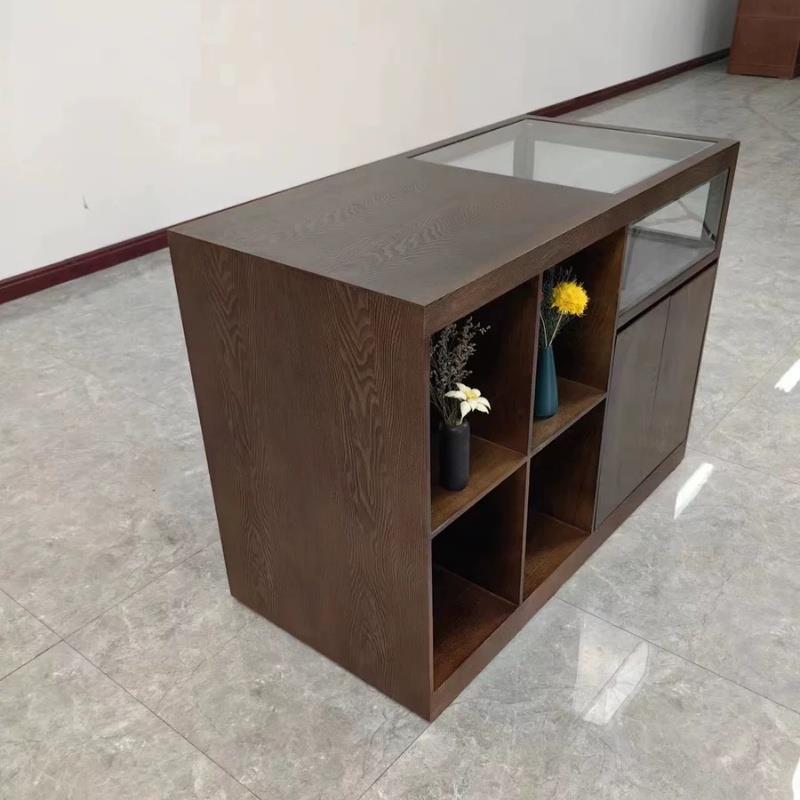 服装店收银柜台中岛台展示桌收纳柜装饰品摆件展台陈列展示台中岛