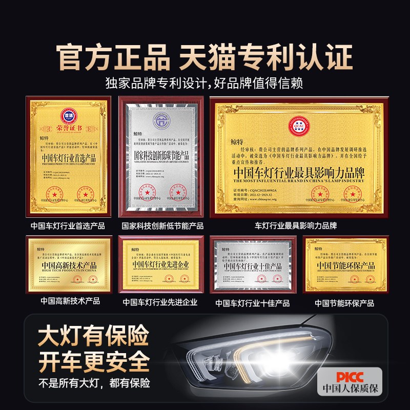 led汽车大灯h7车灯h11远近光h4一体h1透镜9005超亮9012改装H3灯泡