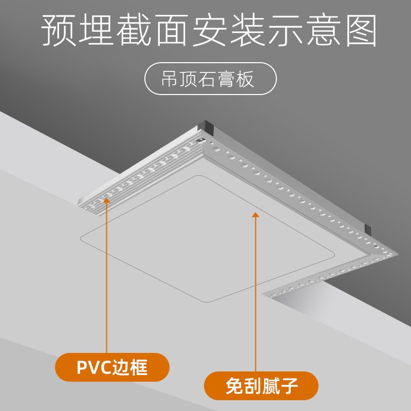 艺术圆形检修口预埋方形圆角天花吊顶中央空调隐藏式检查孔盖板