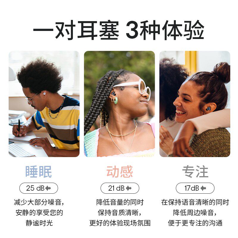 loop switch 3合1降噪耳塞睡眠睡觉专用超级隔音音乐现场学习专注