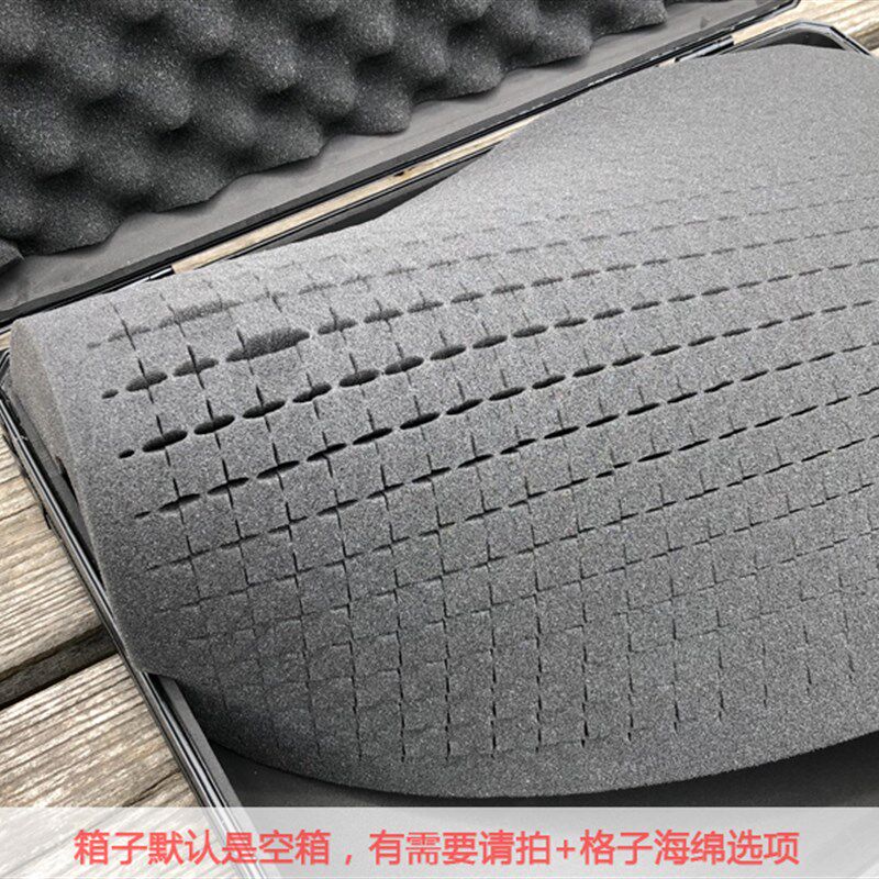 中号手提黑色航模铝箱工具箱 样品展示色卡箱 铝合金仪器箱配海绵