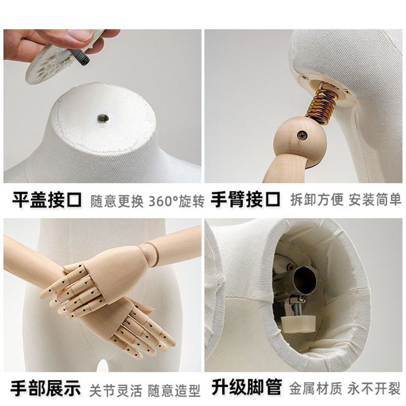 韩版服装店女锁骨半身假人扁身模特道具橱窗扁平胸模特全身展示架