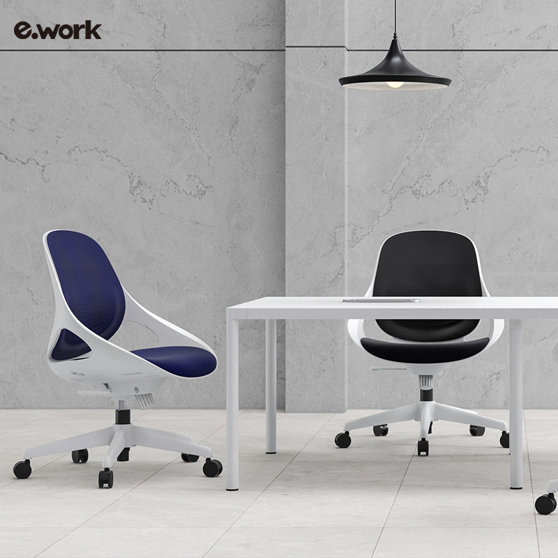 ework人体工学电脑椅家用小巧办公椅透气靠背椅子简约会议椅护腰