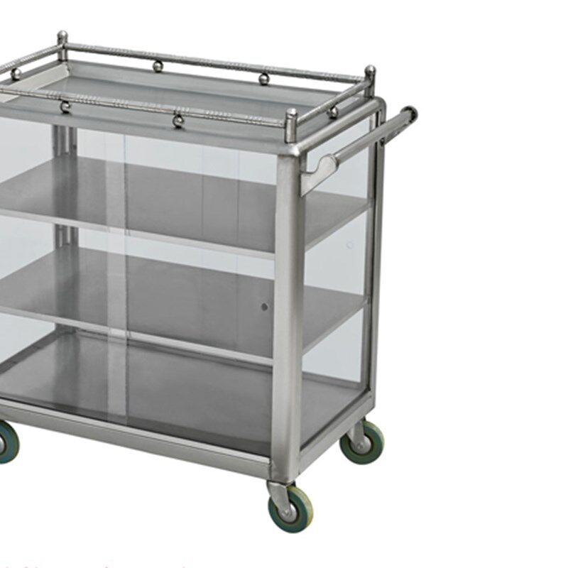 多层不锈钢小吃车点心手推车送餐车点心糕点车外卖凉菜摆摊快餐车