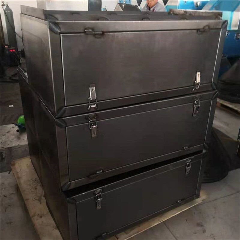 半挂车货车铁皮工具箱加厚耐腐蚀方形带斜角带锁满焊接尺寸可定制