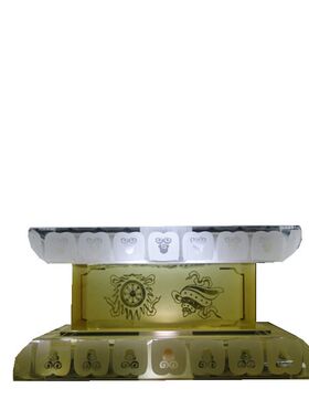 琉璃水晶发光金刚底座8寸佛像佛台佛堂供奉梯形工字形状带LED灯