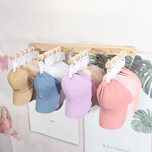 创意帽子架上墙壁挂式挂帽子架子实木质帽架服装店帽子收纳展示架